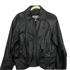 WILSONS womens Leather‎ jacket Size M Black Wilsons Suede & Leather